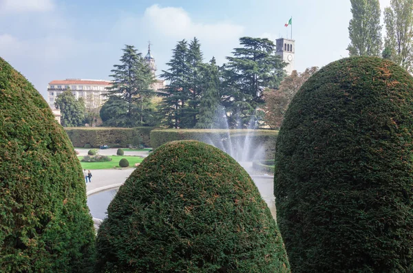 瓦雷泽2018年10月意大利 埃斯特宫殿公共花园 — 图库照片