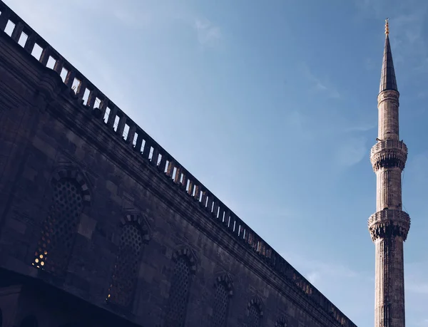 Istanbul Pavo Noviembre 2018 Azul Mezquita Espacio Copia Espacio Negativo — Foto de Stock