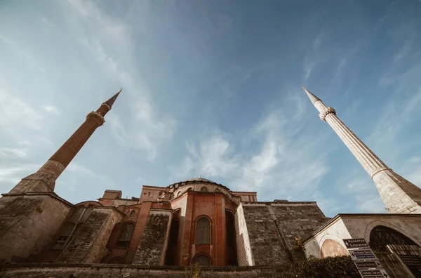 Istanbul Pavo Noviembre 2018 Vista Gran Angular Mezquita Hagia Sophia — Foto de Stock