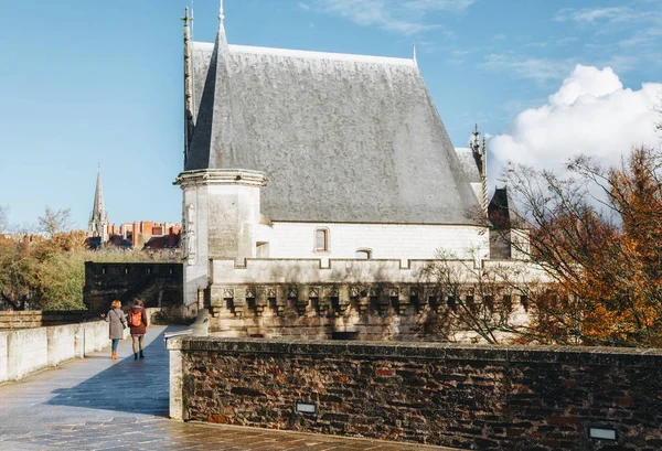 Turisté Navštíví Listopadu 2018 Francie Hrad Nantes — Stock fotografie