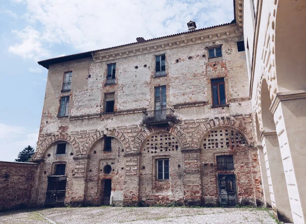 Historický Středověký Hrad Piacenza Milán Lombardie Itálie Lombardie Opevnění — Stock fotografie