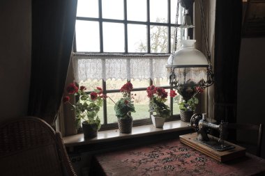 Yel değirmeni ev - Güney Hollanda - 19 anıtsal yel değirmenleri grubu - Molens doğal iç.