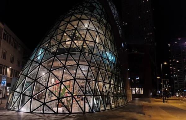 gece - Hollanda Hollanda, eindhoven modern mimari.