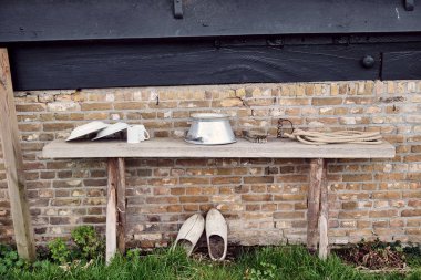 yel değirmenleri - doğal Molens - Güney Hollanda alanında eski çiftlik araçları.