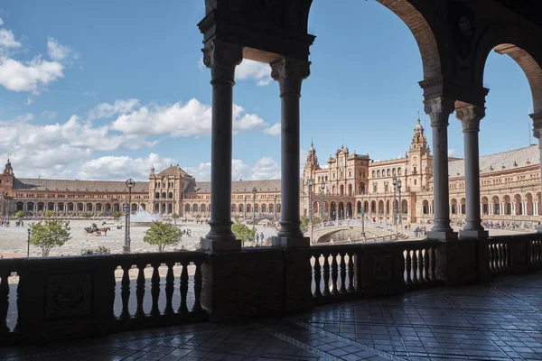 Andalisia Seville ana meydanı Plaza de Espana İspanya.