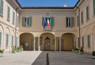 Cassano d 'Adda, Lombardy, İtalya' nın tarihi binası.