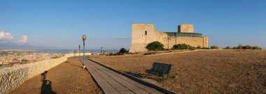 San Michele Kalesi 'nin panoramik manzarası Cagliari - Sardunya - İtalya