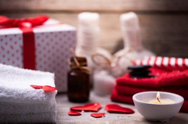 Candels ve taş ile Sevgililer Günü'nde Sağlık docoration