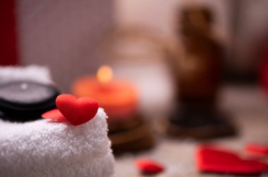 Candels ve taş ile Sevgililer Günü'nde Sağlık docoration