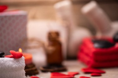 Candels ve taş ile Sevgililer Günü'nde Sağlık docoration