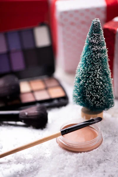 Réglage Maquillage Sur Style Noël — Photo