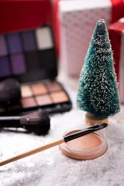 Réglage Maquillage Sur Style Noël — Photo