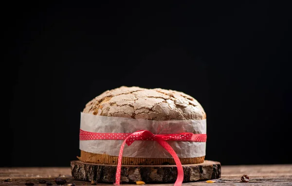 Home Made Panettone Traditional Italian Christmas Cake — Stock Photo, Image