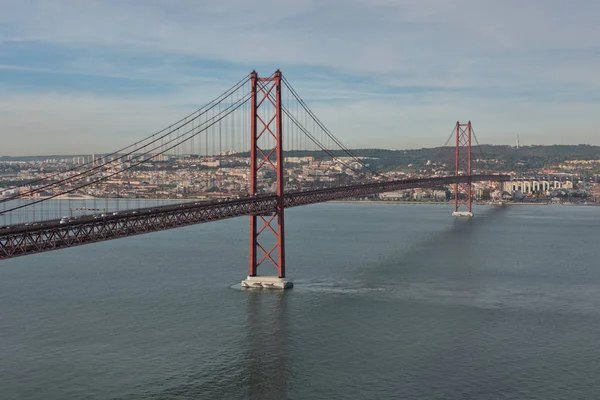 Famoso Puente Del Abril Lisboa Portugal — Foto de Stock