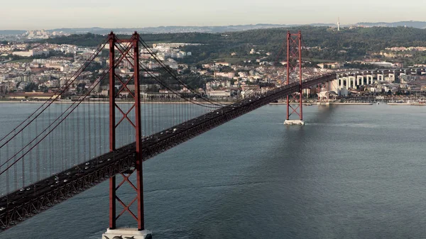 Paisaje Puente Abril Lisboa Portugal — Foto de Stock