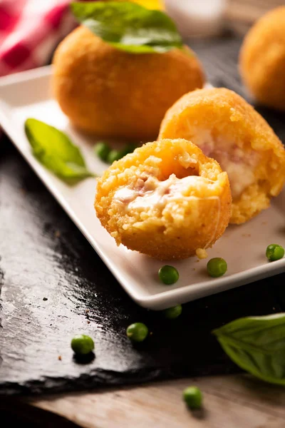 Arancini Rice Meat Close — Stock Photo, Image