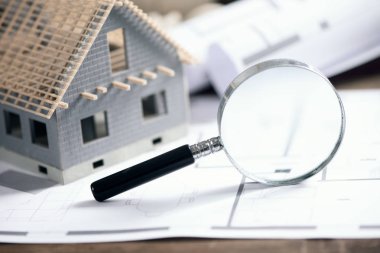 Büyüteç Camı modeli ev ve ev planı.