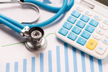 Stetoskop lu tıbbi uygulama finansal analiz çizelgeleri ve 