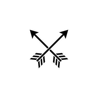 Oklar düz vektör simgesi çapraz