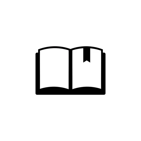 Livre avec Bookmark Flat Vector Icon — Image vectorielle