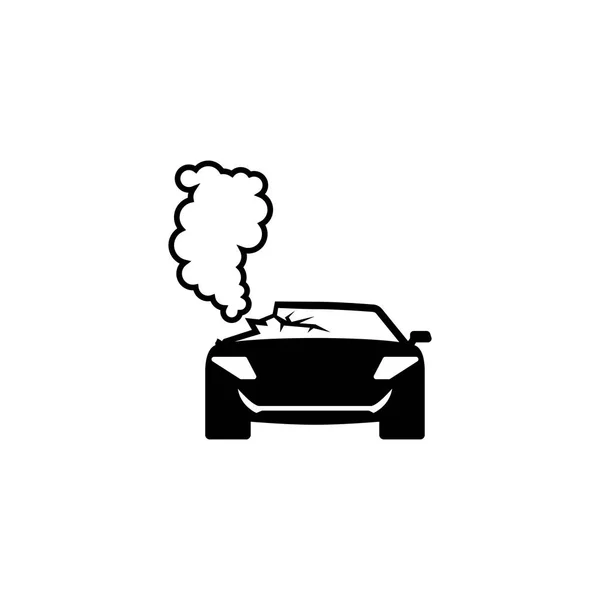 Accident de voiture Accident Vecteur plat Icône — Image vectorielle