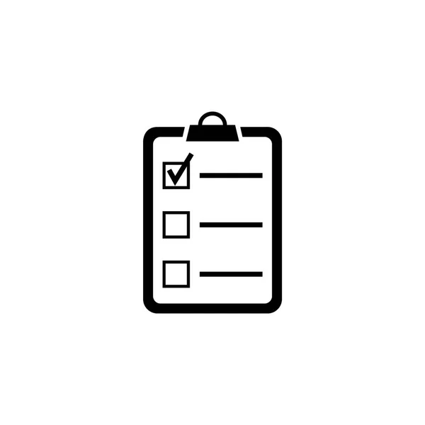 Checklist, Clipboard Flat Vector Icon — Stock Vector