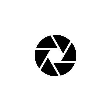 Diyafram odak düz vektör simgesi