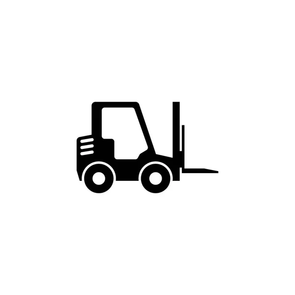 Forklift teslimat kamyonu düz vektör simgesi