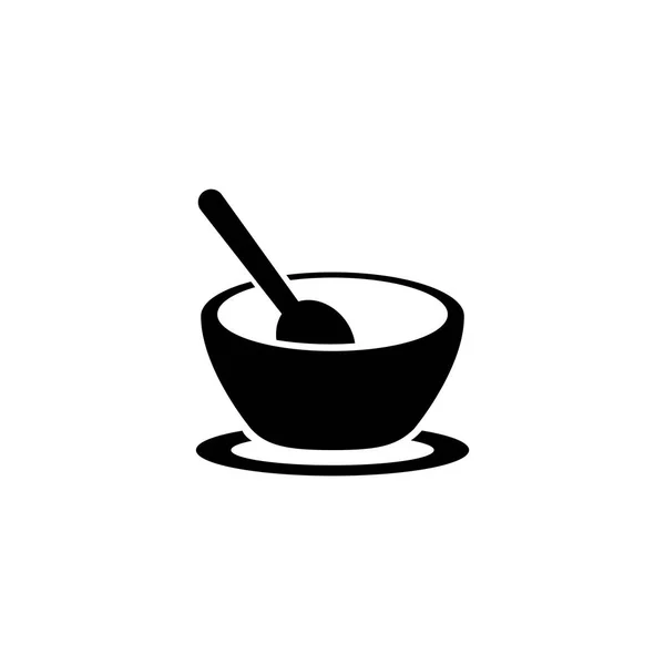 Bowl Flat Vector Icon — Stock Vector