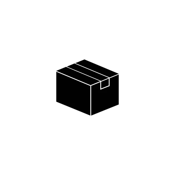 Коробка, упаковка, плоская векторная икона — стоковый вектор