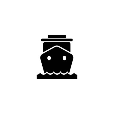 Gemi Liner düz vektör simgesi