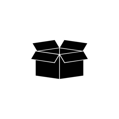 Aç kutusunda düz vektör simgesi