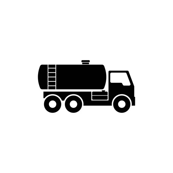 Benzina carburante camion piatto vettoriale icona — Vettoriale Stock