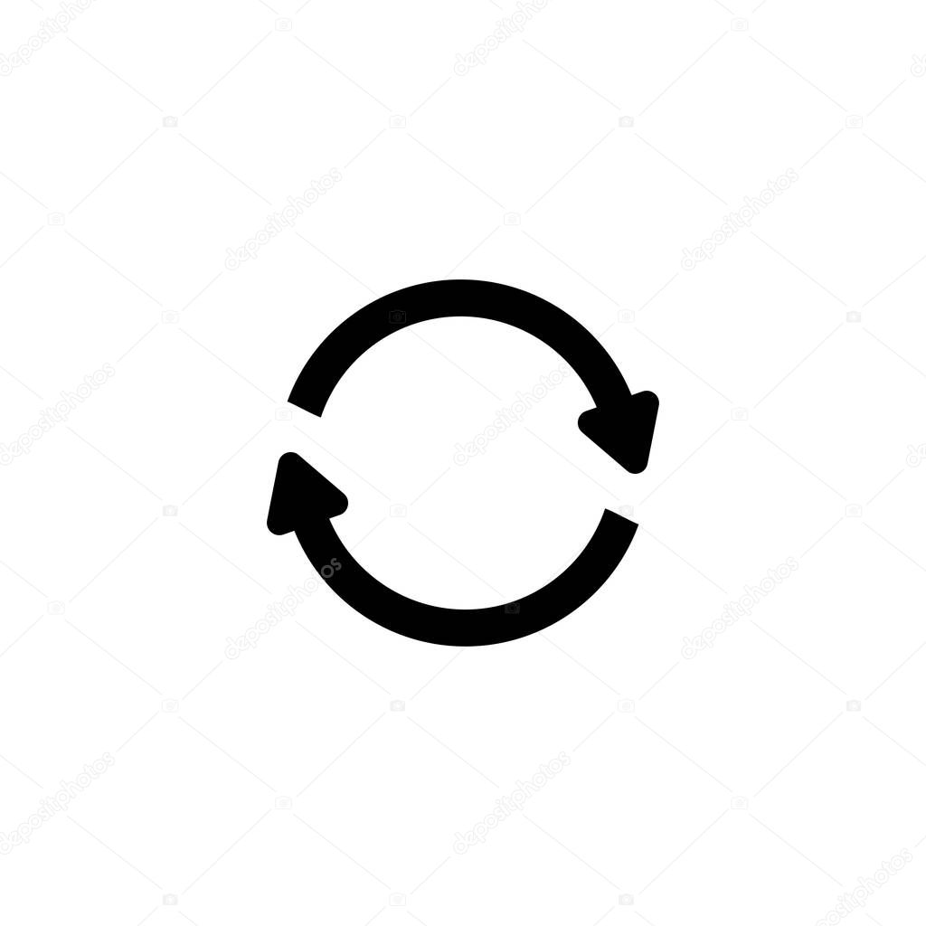 Reload 360 Circle Arrows Flat Vector Icon