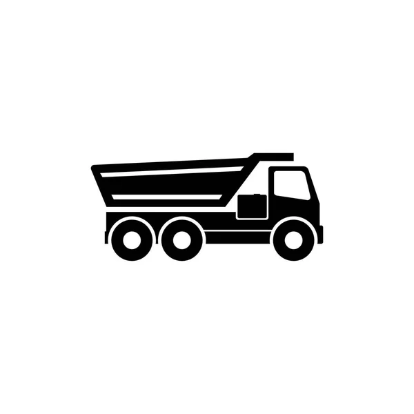 Tipper lastbil platt vektor symbol — Stock vektor