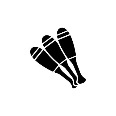 Kulüpleri hokkabazlık, sirk Skittles düz vektör simgesi