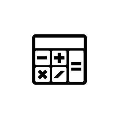 Matematiksel hesap makinesi düz vektör simgesi