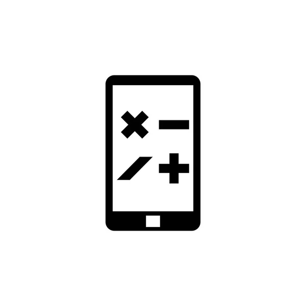 Smartphone con aplicación calculadora icono de vector plano — Archivo Imágenes Vectoriales