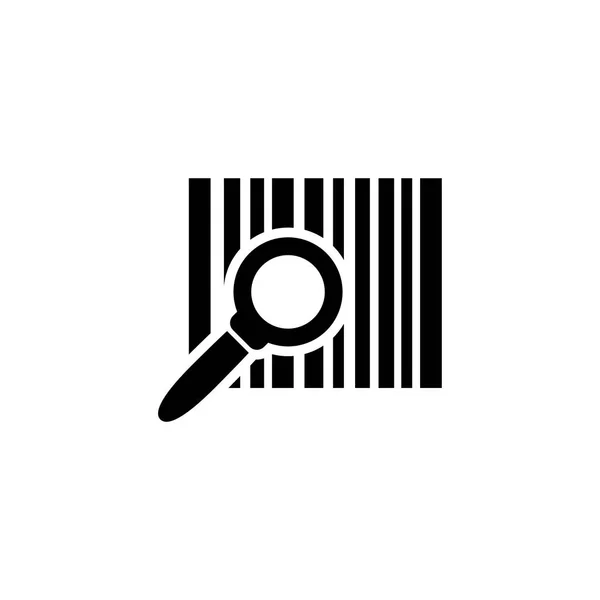 Búsqueda de código de barras, Buscar código de barras Icono de vector plano — Archivo Imágenes Vectoriales