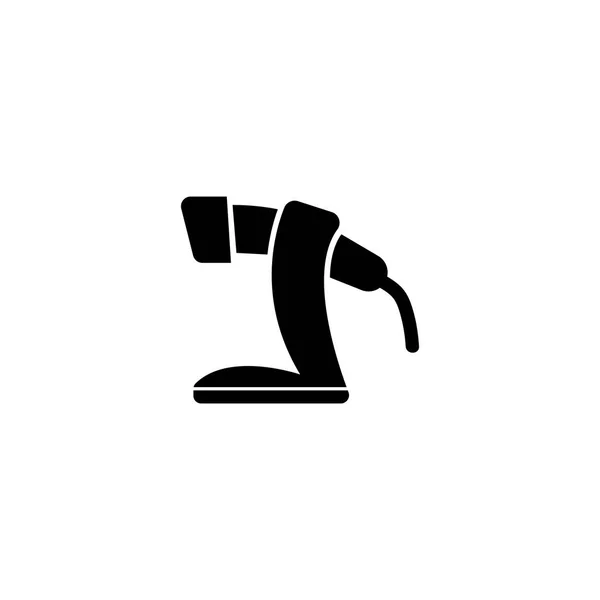 Barcode Scanner platte Vector-pictogram — Stockvector