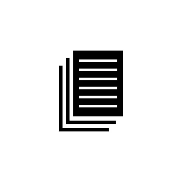 Documentos de papel Vector plano Icono — Archivo Imágenes Vectoriales
