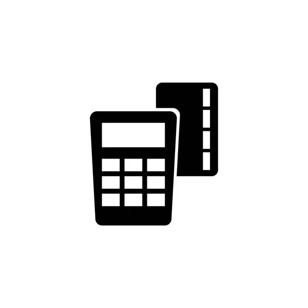 Tarjeta de crédito Pay POS Terminal Flat Vector Icon — Archivo Imágenes Vectoriales