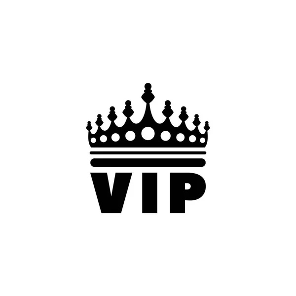 Golden Vip Crown επίπεδη διάνυσμα εικονίδιο — Διανυσματικό Αρχείο