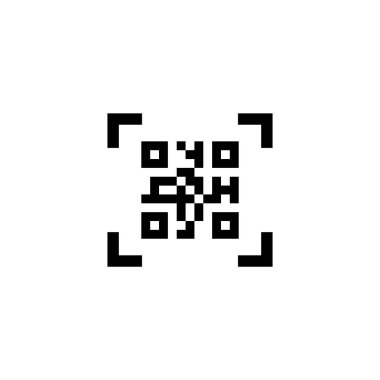 Tarama QR Code düz vektör simge Smartphone