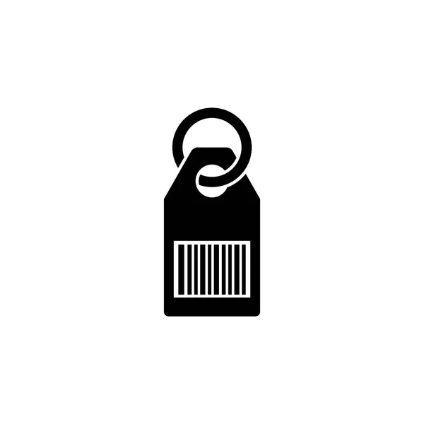 Preisschild mit flachem Barcode-Vektorsymbol — Stockvektor
