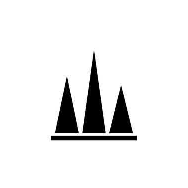 Hisse senedi grafiği tepe düz vektör simgesi