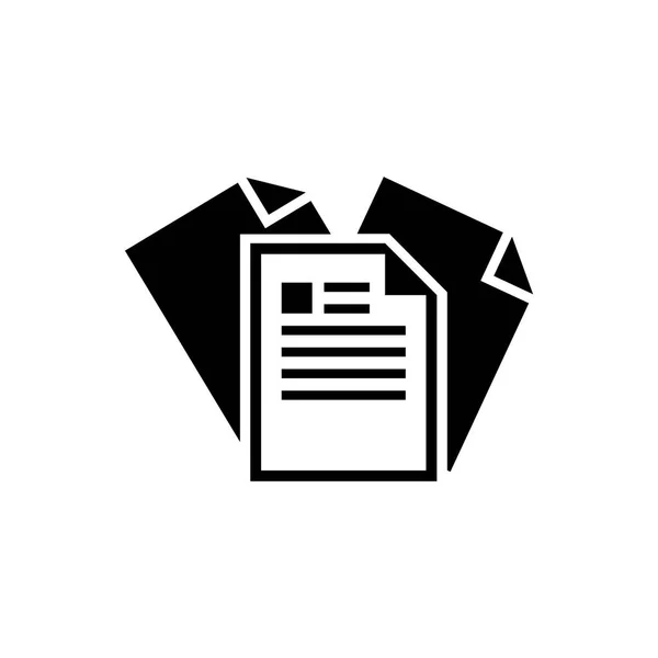 Papier Dokument flache Vektor-Symbol — Stockvektor
