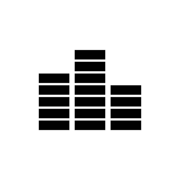 Fréquence Onde sonore, égaliseur de musique Icône vectorielle plate — Image vectorielle