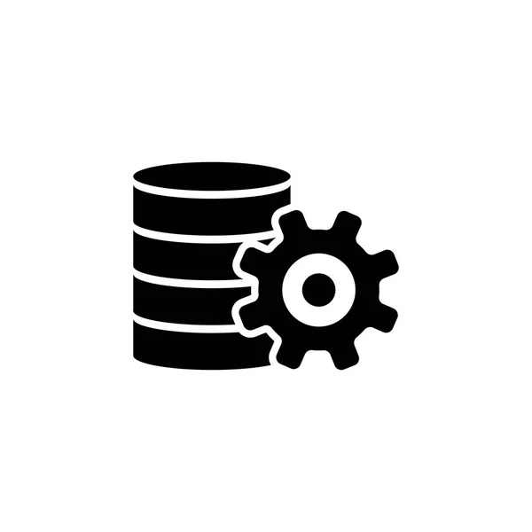 Databáze Center, Data serveru nastavení plochý vektorové ikony — Stockový vektor