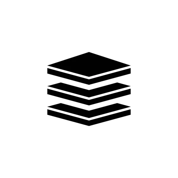 Capas, Strata plana Vector icono — Vector de stock